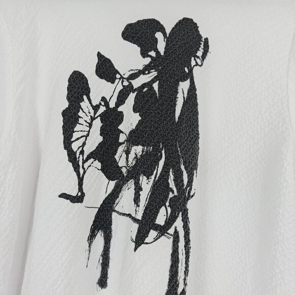 MOONLIGHT Y&S Fashion textured set tunic and crop pants women white size L - Picture 6 of 9